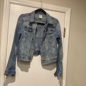 H&M Blue Cropped Jean Jacket